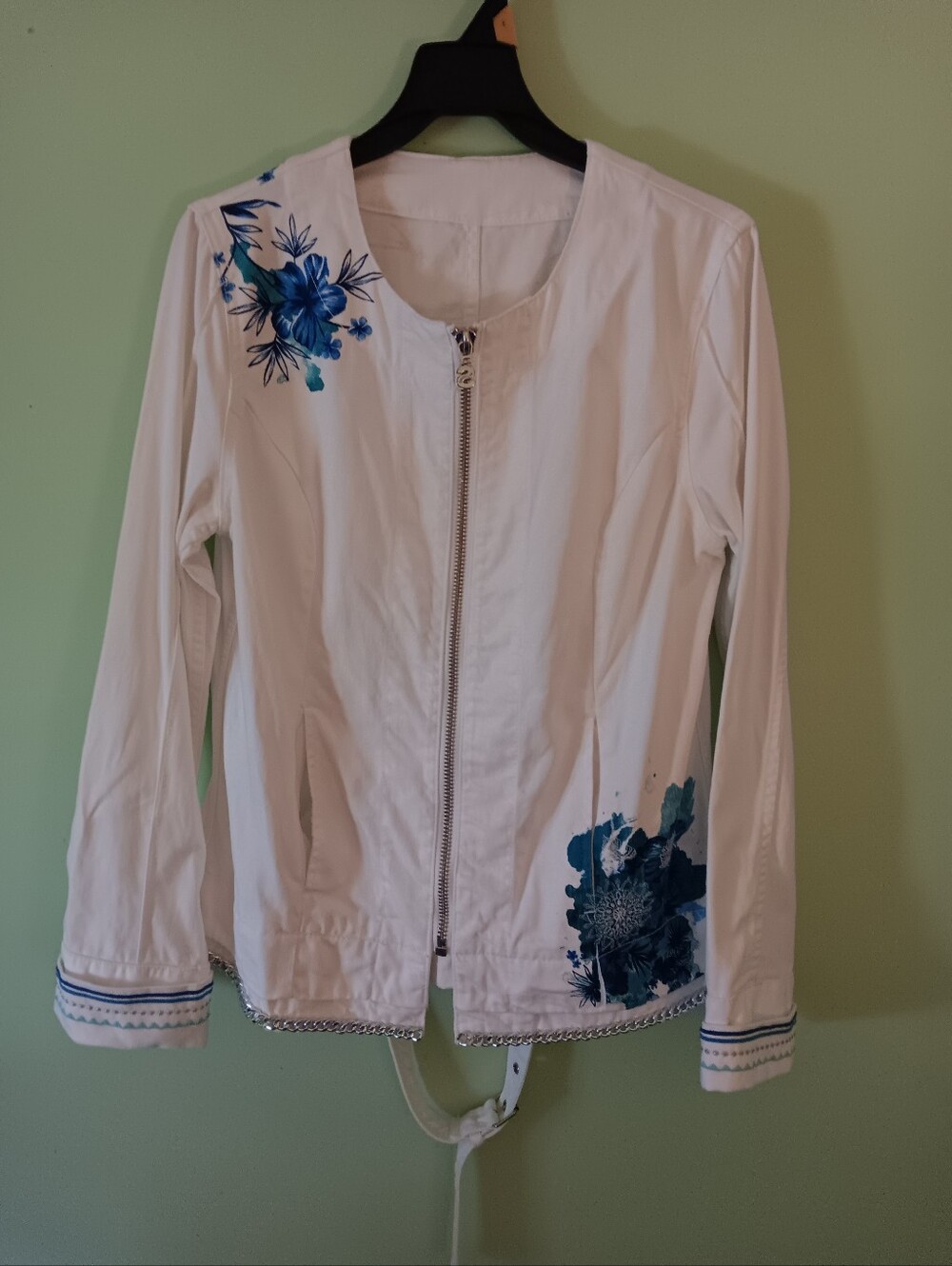 Desigual Women's White Denim Jean Jacket